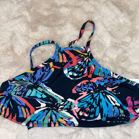 Vera Bradley Reversible Swimwear Swim Halter Top Medium (8-10) - Picture 1 of 9